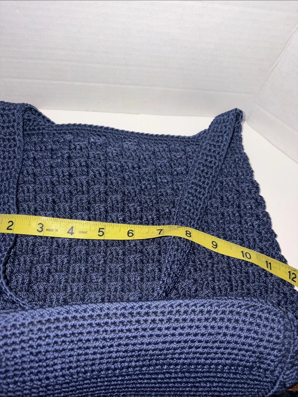Tha Sak Navy Crochet Shoulder Bag - Stylish Everyday Tote
